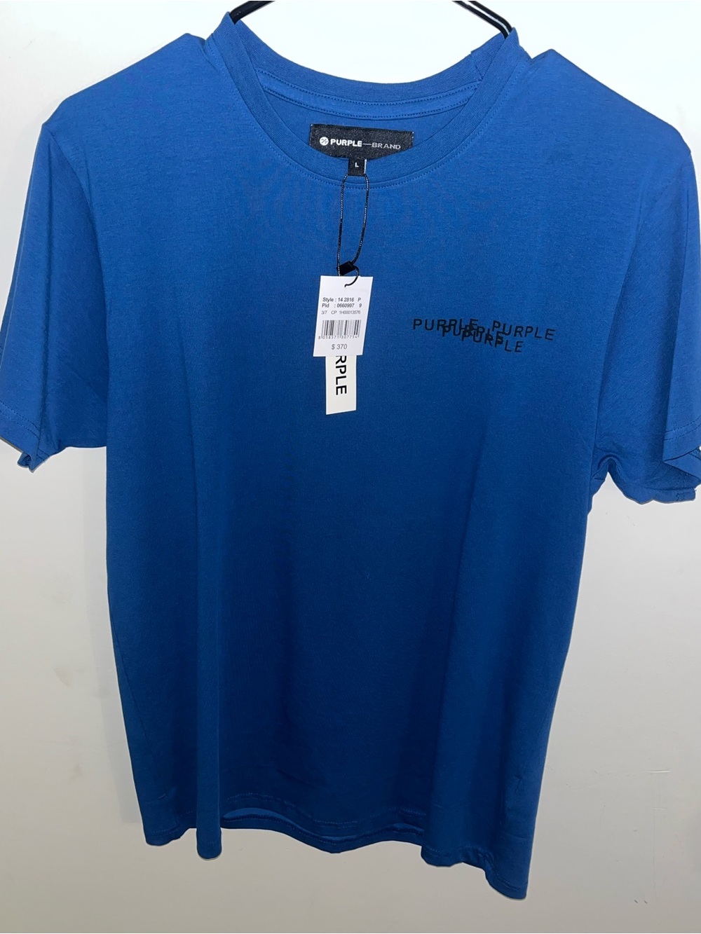 Purple Brand Men's Royal Blue Short Sleeve Logo Tee